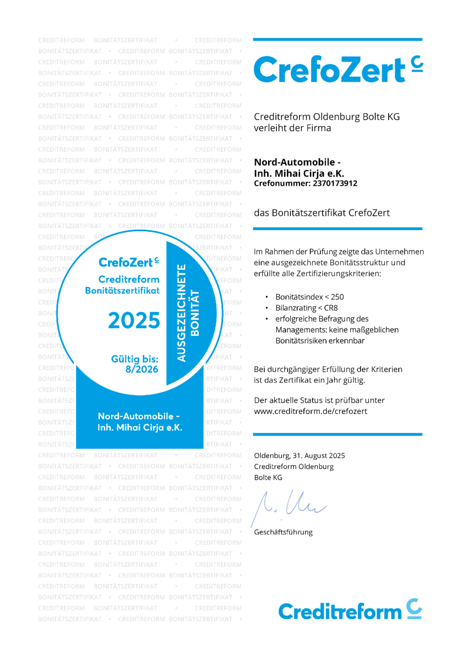 CrefoZert 2025-2026 DE